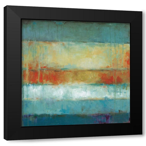 Color Block Black Modern Wood Framed Art Print by Pasion, Wani
