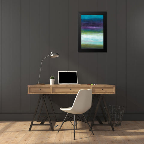 Midnight Mulberry  Black Modern Wood Framed Art Print by Pasion, Wani