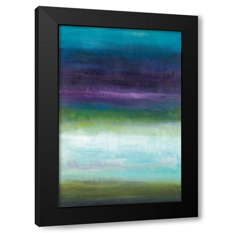 Midnight Mulberry  Black Modern Wood Framed Art Print with Double Matting by Pasion, Wani