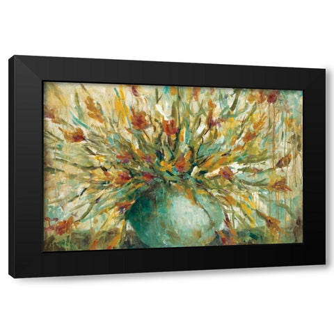 Grande Bouquet Black Modern Wood Framed Art Print by Pasion, Wani