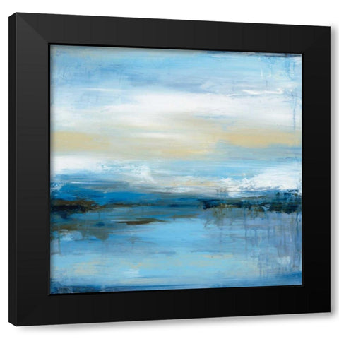 Dreaming Blue I Black Modern Wood Framed Art Print with Double Matting by Pasion, Wani