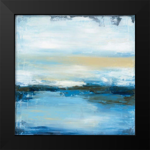 Dreaming Blue II Black Modern Wood Framed Art Print by Pasion, Wani