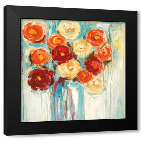 Sunlit Blooms Black Modern Wood Framed Art Print with Double Matting by Pasion, Wani