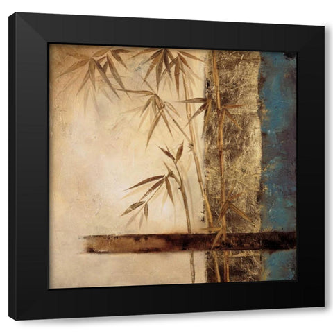 Bamboo Royale II Black Modern Wood Framed Art Print with Double Matting by Quintero, Tita