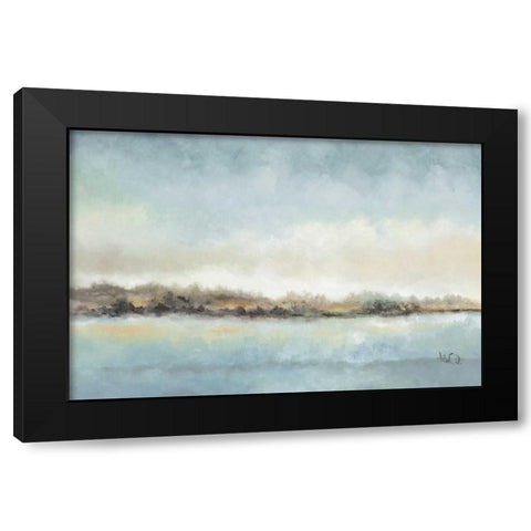 Calm Horizon Black Modern Wood Framed Art Print by Quintero, Tita