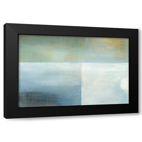Parceled Reflections Black Modern Wood Framed Art Print by Ross, Heather