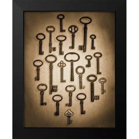 Key Elements II Black Modern Wood Framed Art Print by Ross, Heather