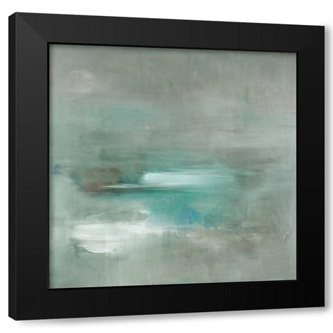 Misty Pal Azure Sea Black Modern Wood Framed Art Print with Double Matting by Ross, Heather