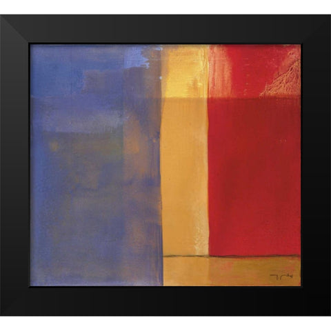 Water Reflections Black Modern Wood Framed Art Print by Ribas, Jaume