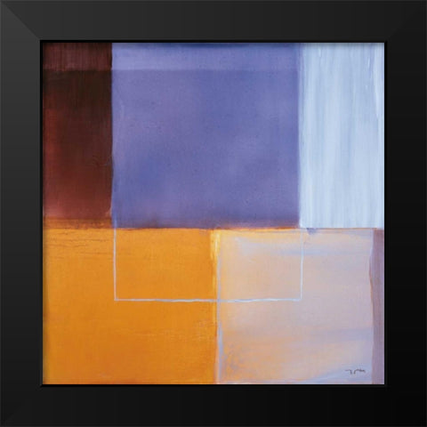 Silence Black Modern Wood Framed Art Print by Ribas, Jaume