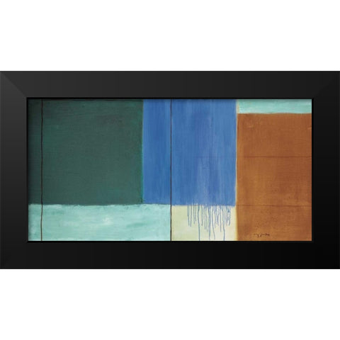 Check Mate Black Modern Wood Framed Art Print by Ribas, Jaume