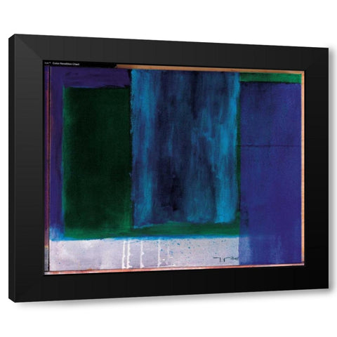 Hours of the Day II Black Modern Wood Framed Art Print with Double Matting by Ribas, Jaume