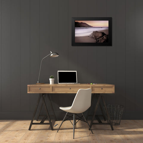 Garrapata Beach Black Modern Wood Framed Art Print by Rehner, John