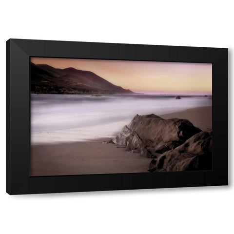 Garrapata Beach Black Modern Wood Framed Art Print with Double Matting by Rehner, John