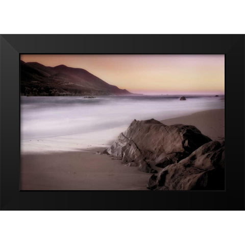 Garrapata Beach Black Modern Wood Framed Art Print by Rehner, John