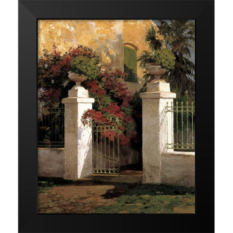 Jardi Colonial Black Modern Wood Framed Art Print by Romeu, Poch