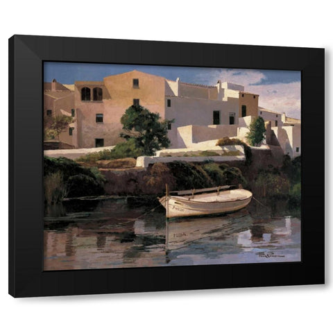 Rincon del Puerto Black Modern Wood Framed Art Print with Double Matting by Romeu, Poch