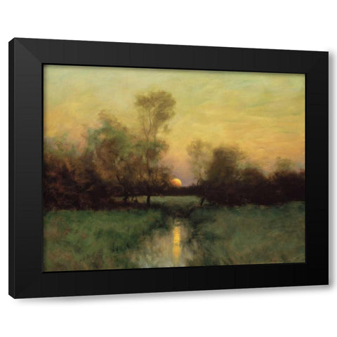 Summer Moonrise Black Modern Wood Framed Art Print by Sheehan, Dennis