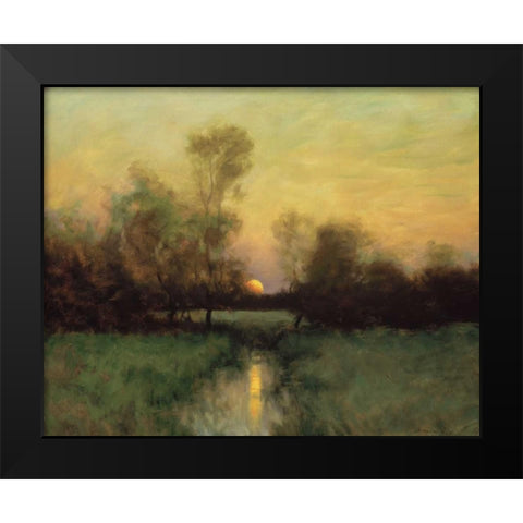 Summer Moonrise Black Modern Wood Framed Art Print by Sheehan, Dennis