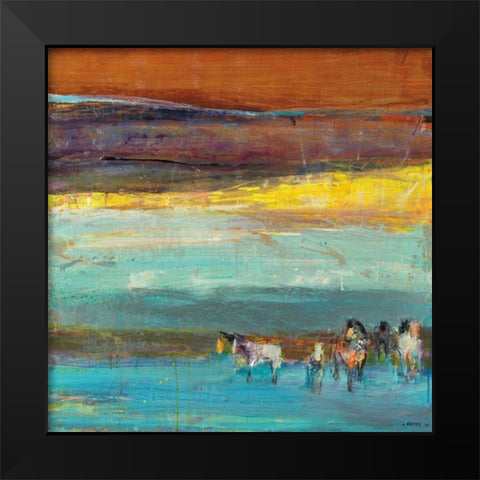 Claire de Lune Black Modern Wood Framed Art Print by Samyn, Dominique