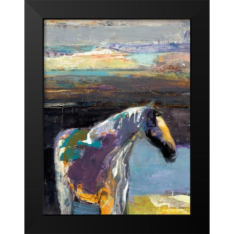 Buddy Black Modern Wood Framed Art Print by Samyn, Dominique