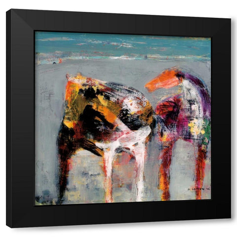 Valentine Black Modern Wood Framed Art Print with Double Matting by Samyn, Dominique