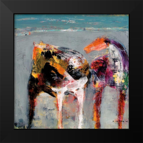 Valentine Black Modern Wood Framed Art Print by Samyn, Dominique