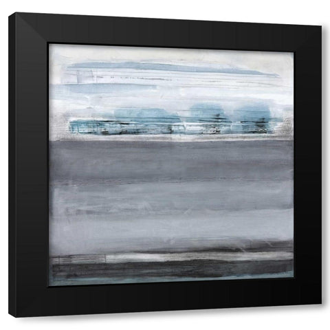 Snowy Tracks Black Modern Wood Framed Art Print with Double Matting by Sims, Drew