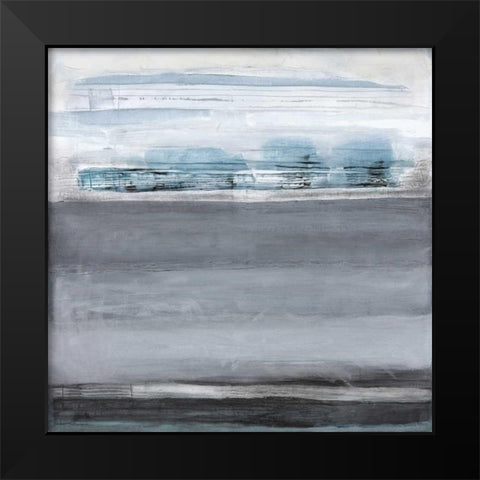 Snowy Tracks Black Modern Wood Framed Art Print by Sims, Drew