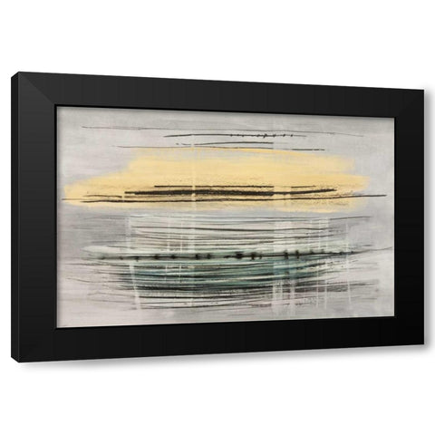 Sunrise Tracks Black Modern Wood Framed Art Print by Sims, Drew