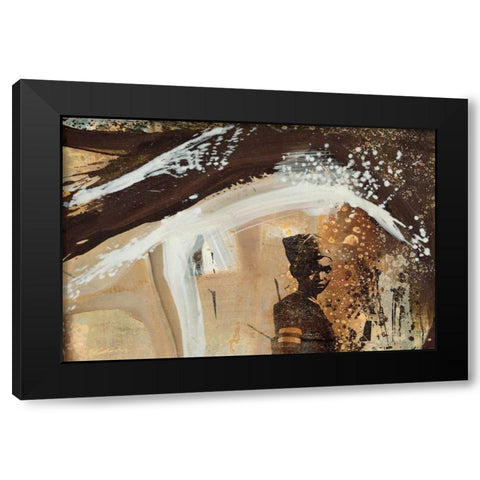 Soweto Girl Black Modern Wood Framed Art Print by Schandera, Frances