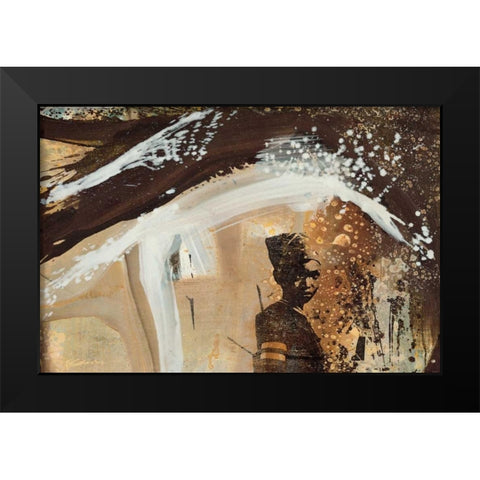 Soweto Girl Black Modern Wood Framed Art Print by Schandera, Frances