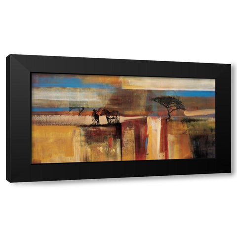 Etosha Zebra Black Modern Wood Framed Art Print by Schandera, Frances