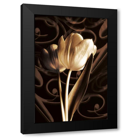 Floral Eloquence  II Black Modern Wood Framed Art Print with Double Matting by Szilagyi, Ily