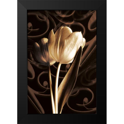 Floral Eloquence  II Black Modern Wood Framed Art Print by Szilagyi, Ily