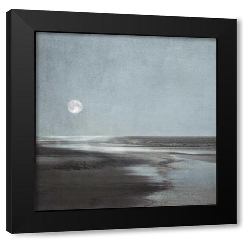 Moonlit Beach Black Modern Wood Framed Art Print with Double Matting by Szilagyi, Ily