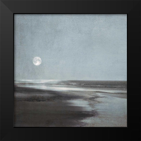 Moonlit Beach Black Modern Wood Framed Art Print by Szilagyi, Ily