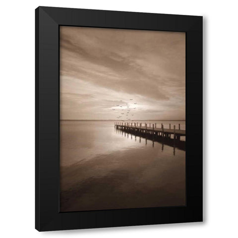 Come With Me Black Modern Wood Framed Art Print by Szilagyi, Ily