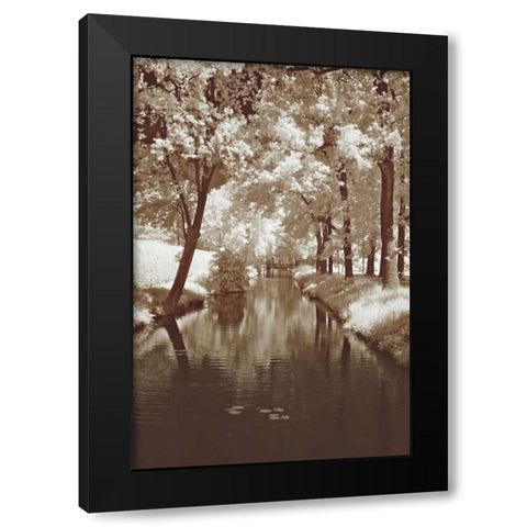 Water Under the Bridge Black Modern Wood Framed Art Print with Double Matting by Szilyagi, Ily