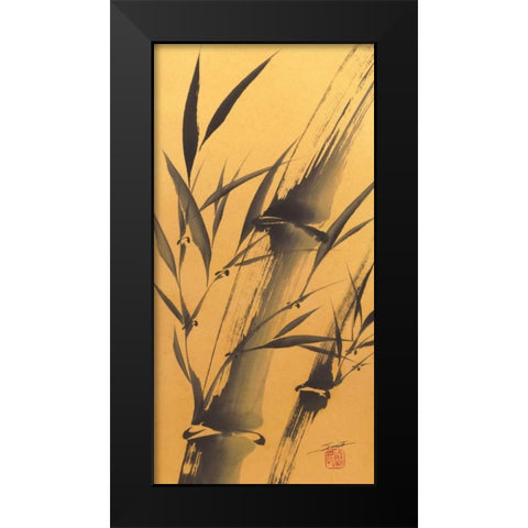 Bamboos Strength Black Modern Wood Framed Art Print by Sugita, Katsumi