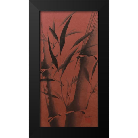Bamboos Calm Black Modern Wood Framed Art Print by Sugita, Katsumi