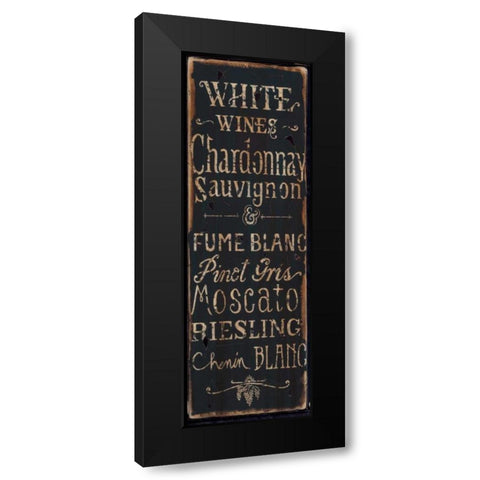 White Wines Black Modern Wood Framed Art Print with Double Matting by Sanchez, Luis