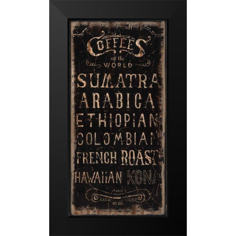 Coffee Black Modern Wood Framed Art Print by Sanchez, Luis