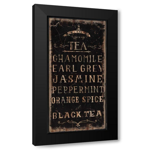 Tea Black Modern Wood Framed Art Print by Sanchez, Luis