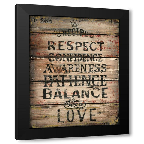 Life Recipe Black Modern Wood Framed Art Print with Double Matting by Sanchez, Luis
