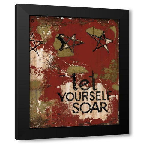Let Yourself Soar Black Modern Wood Framed Art Print by Sanchez, Luis