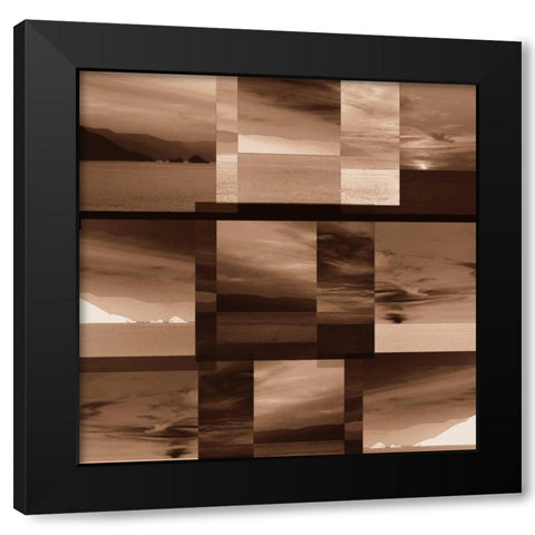 Tranquil Horizons Black Modern Wood Framed Art Print with Double Matting by Sheret, Rene