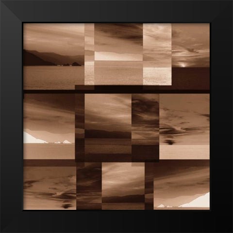 Tranquil Horizons Black Modern Wood Framed Art Print by Sheret, Rene