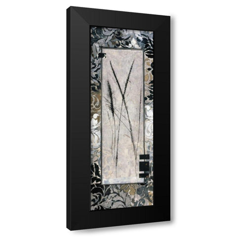 Damask II Black Modern Wood Framed Art Print by Tunick, Connie