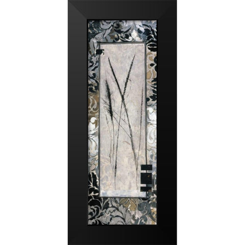 Damask II Black Modern Wood Framed Art Print by Tunick, Connie